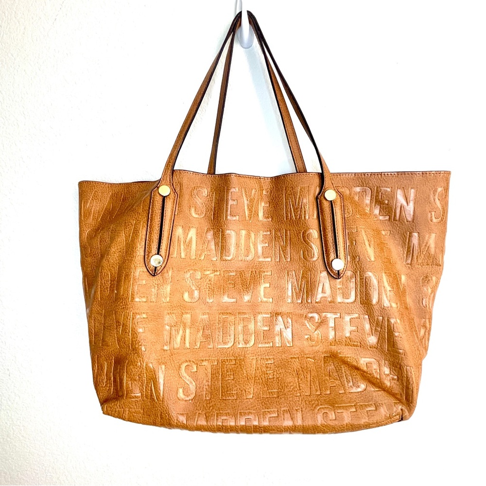 STEVE MADDEN Stylish brown signature tote with inside bag